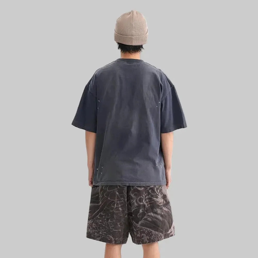 BLACKARMADA Oversized Retro T-Shirt ¨C 260G Heavyweight Cotton Vintage Streetwear Tee