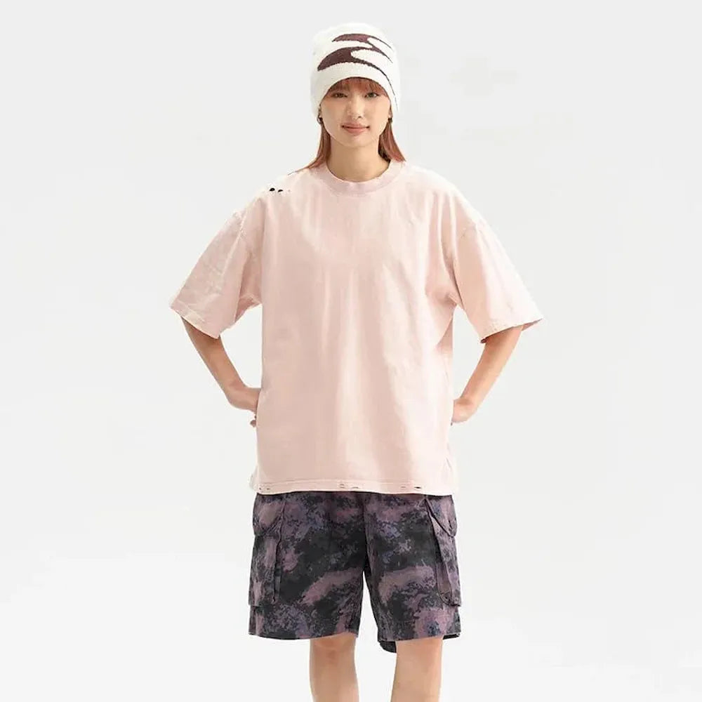 BLACKARMADA Oversized Unisex T-Shirt-260G Heavyweight Salt-Washed Cotton, Casual&Streetwear for Everyday&Outdoor Wear