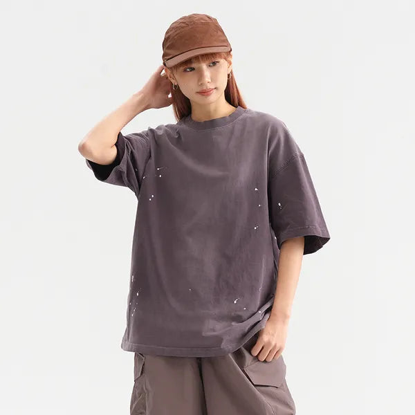 BLACKARMADA Oversized Retro T-Shirt ¨C 260G Heavyweight Cotton Vintage Streetwear Tee