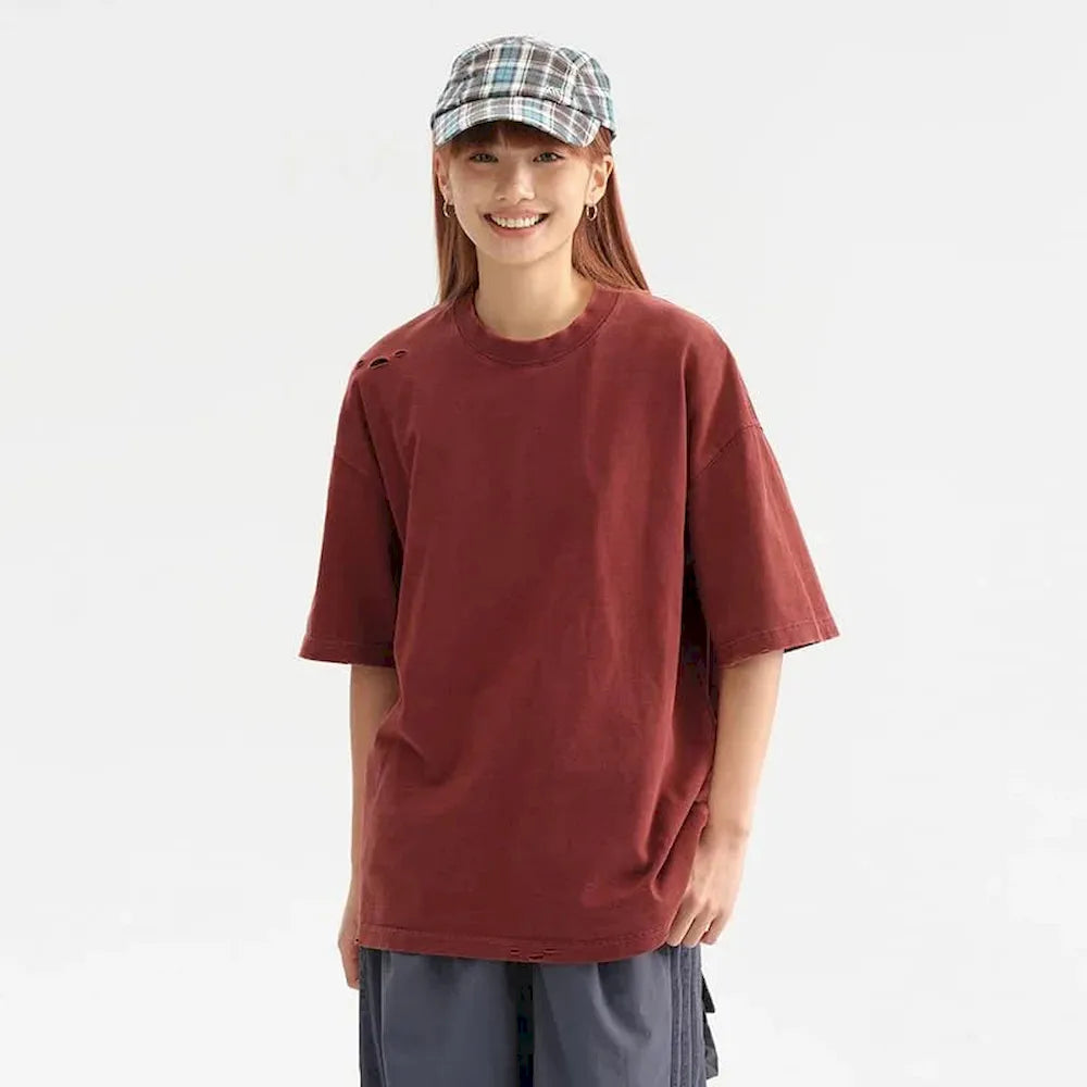 BLACKARMADA Oversized Unisex T-Shirt-260G Heavyweight Salt-Washed Cotton, Casual&Streetwear for Everyday&Outdoor Wear