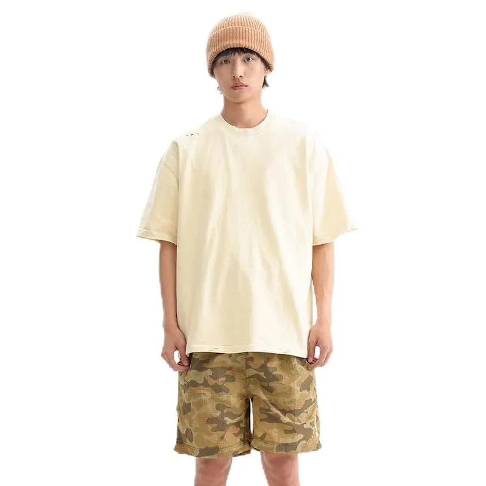 BLACKARMADA Oversized Unisex T-Shirt-260G Heavyweight Salt-Washed Cotton, Casual&Streetwear for Everyday&Outdoor Wear